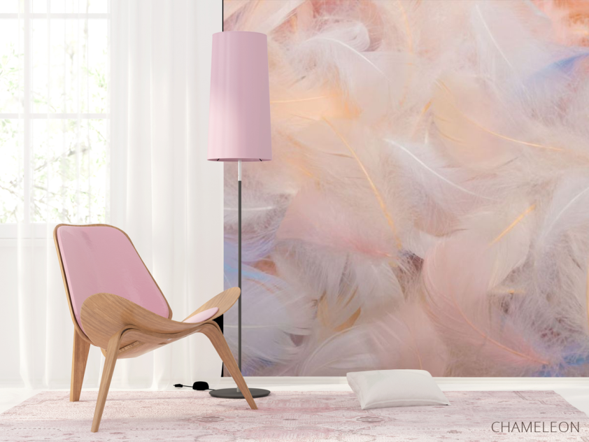 Фотошпалери Пір'ячко в рожевому відтінку - 4