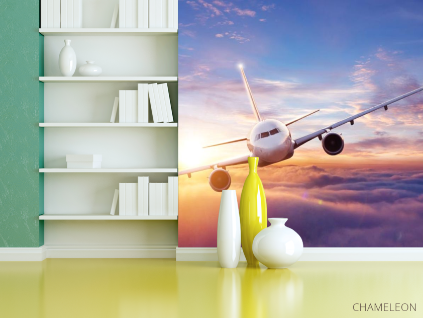 Фотошпалери літак і захід - 3