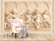 Фотообои Ангелочки на стене - 4