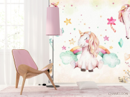 Фотошпалери рожеві єдиноріжки - 4