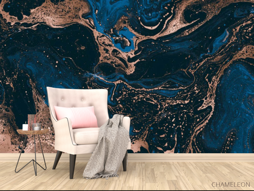 Фотообои Синий флюид - 4