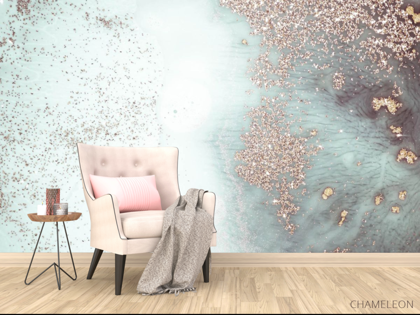 Фотообои Золотой Fluid art - 4