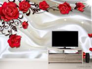 Фотообои современные 3D Стерео цветы - 2