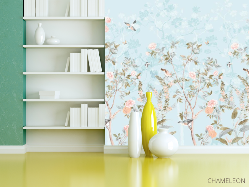 Фотошпалери гілки з птахами - 3