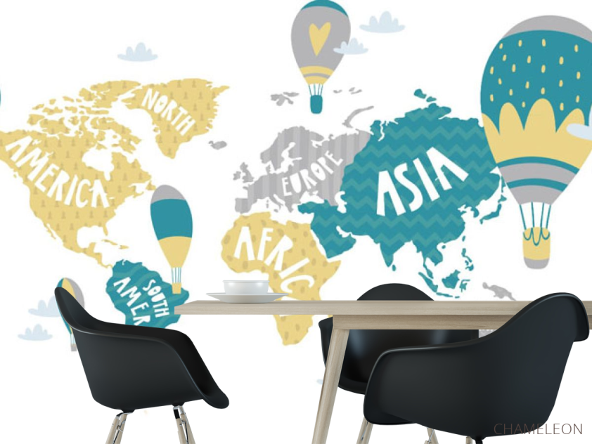 Фотошпалери Дитяча карта - 1