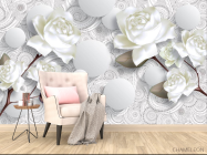 Фотообои 3D розы - 4