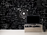 Фотообои Формулы на черном фоне - 2