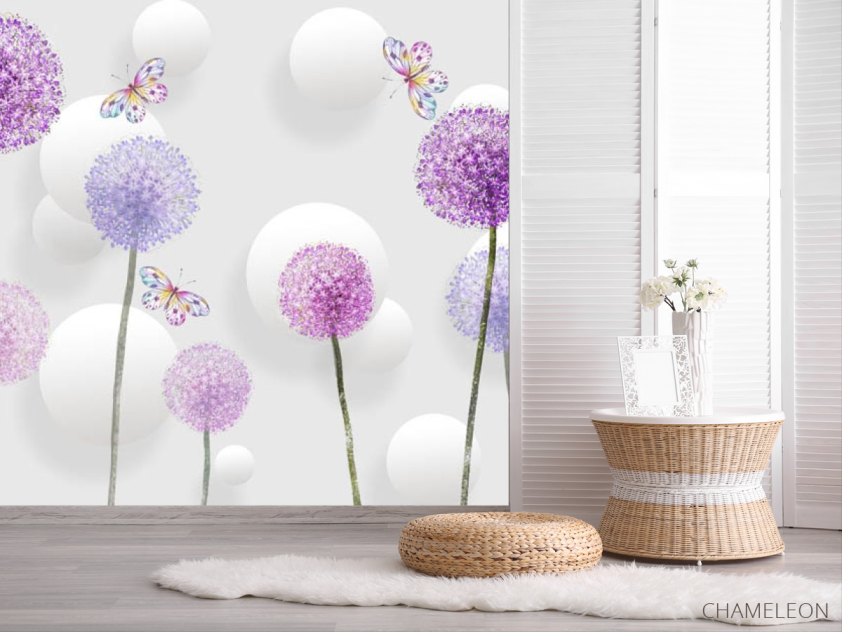 Фотошпалери кольорові кульбаби - 2