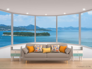 Фотообои Море и острова в окне - 1