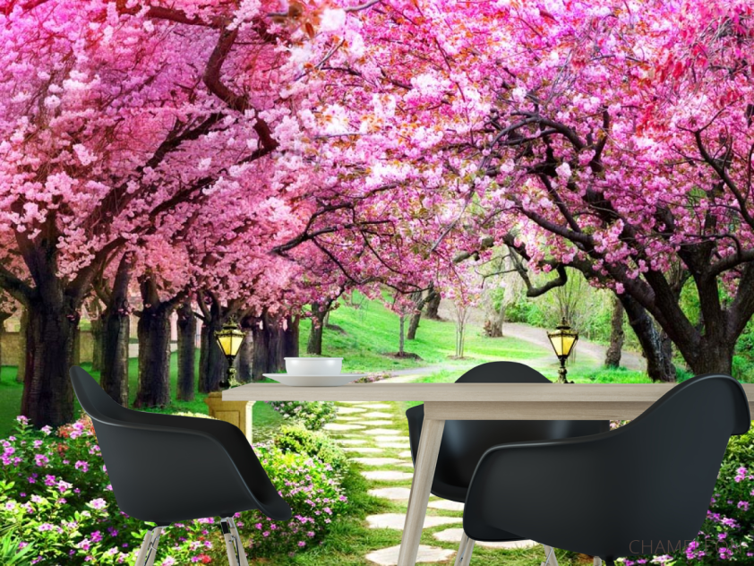 Фотошпалери Рожеві дерева - 1