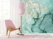Фотообои Бирюзовый Fluid art - 4