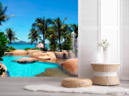 Фотошпалери Морська затока, пальми - 2