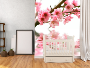 Фотообои Розовые цветки и вода - 2