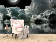 Фотообои Луна над облаками - 4