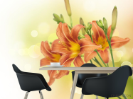 Фотообои красно-желтые лилии - 1