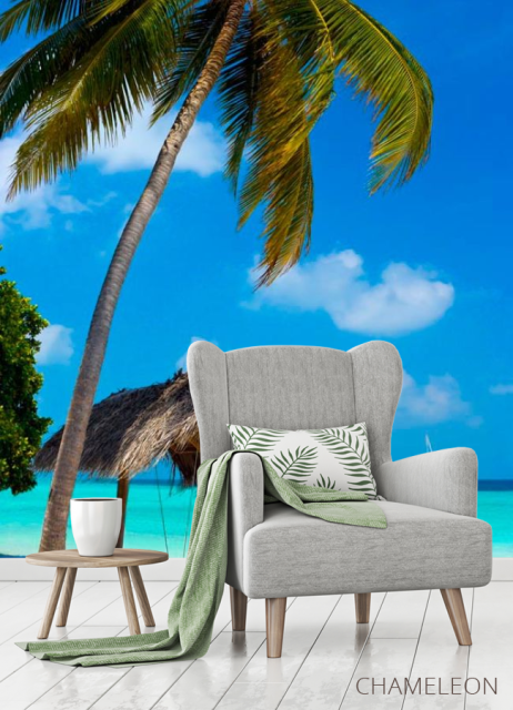 Фотообои Пальмы и беседка - 3