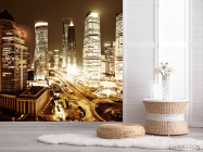 Фотошпалери ярий вечірній мегаполіс сепія - 2