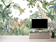 Фотообои Акварельные джунгли - 2