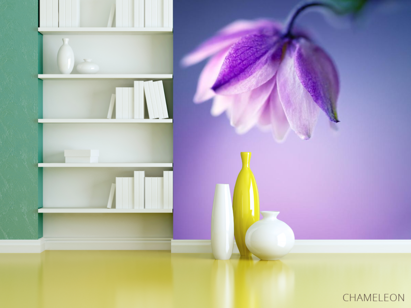 Фотошпалери бузковий квіточка на бузковому тлі - 3