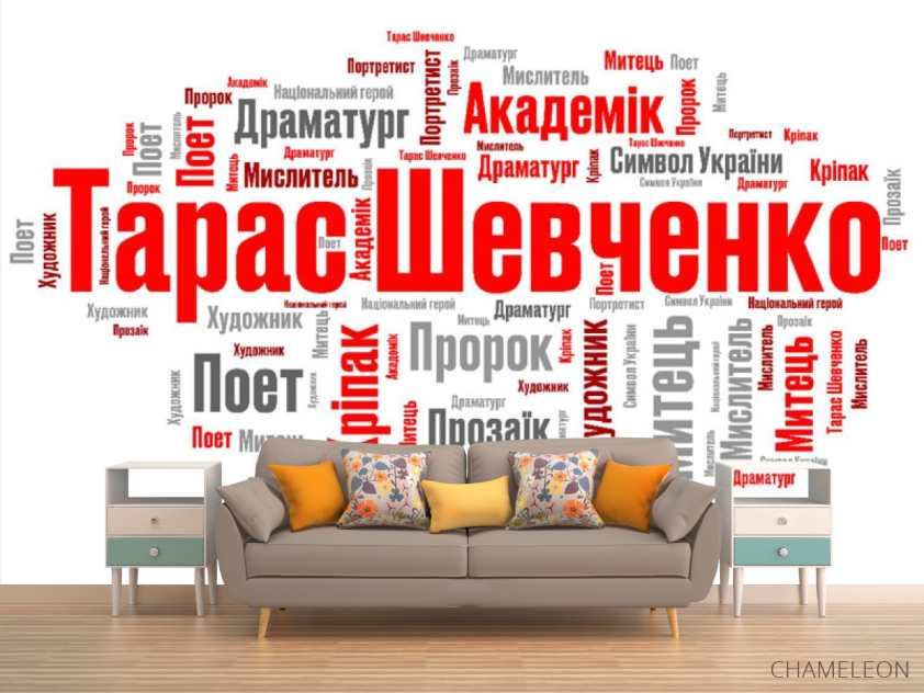 Фотообои карта с украинских слов - 1