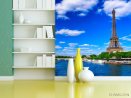 Фотошпалери яскраво-синє небо Парижа - 3