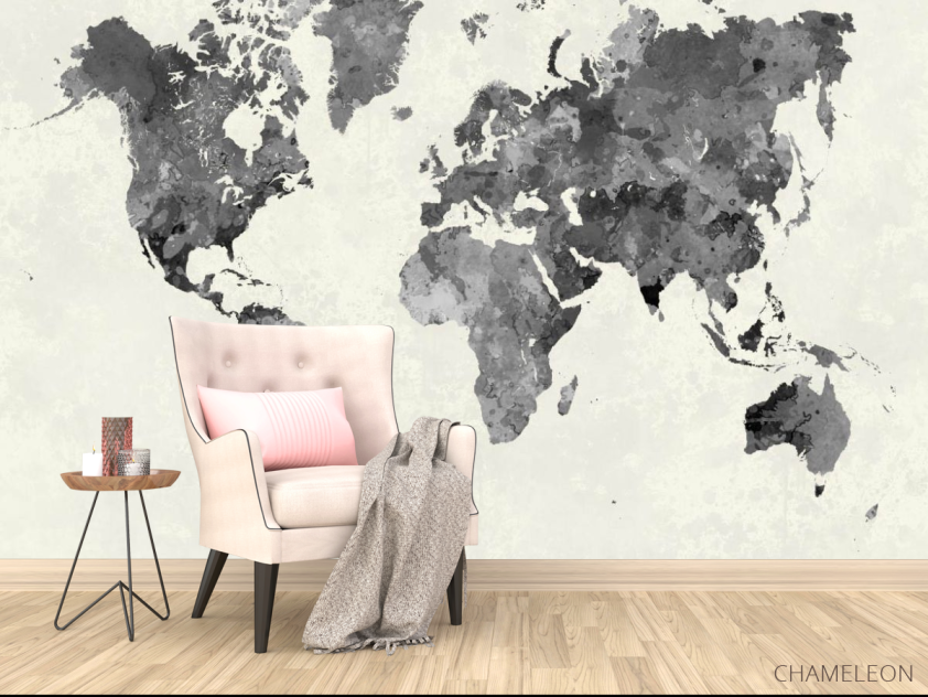 Фотообои Акварельная карта - 4