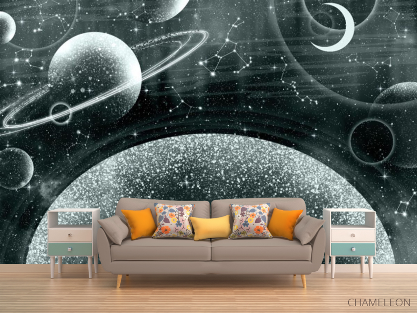 Фотообои Дизайнерские планеты коричневый оттенок - 1