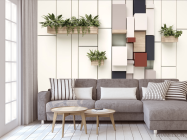 Фотообои 3д панели с цветами - 3