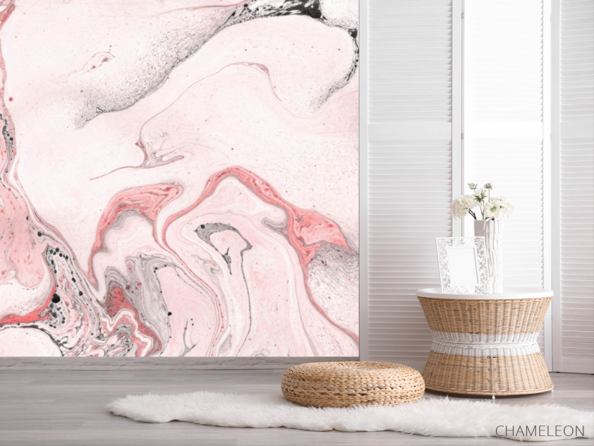 Фотошпалери Fluid art рожевий - 2