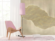 Фотошпалери абстрактні хвилі золоті - 4