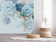 Фотошпалери Сині квіти 3д - 2