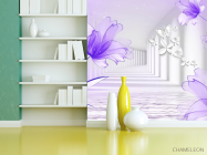 Фотошпалери квіти на тлі тунелю - 3