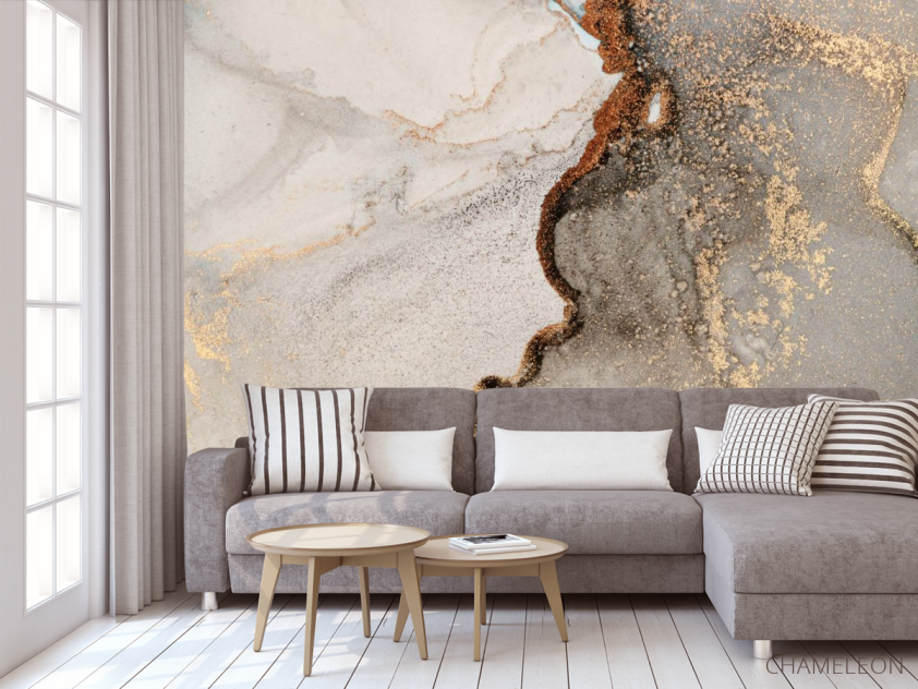 Фотообои Коричневый Fluid art - 3