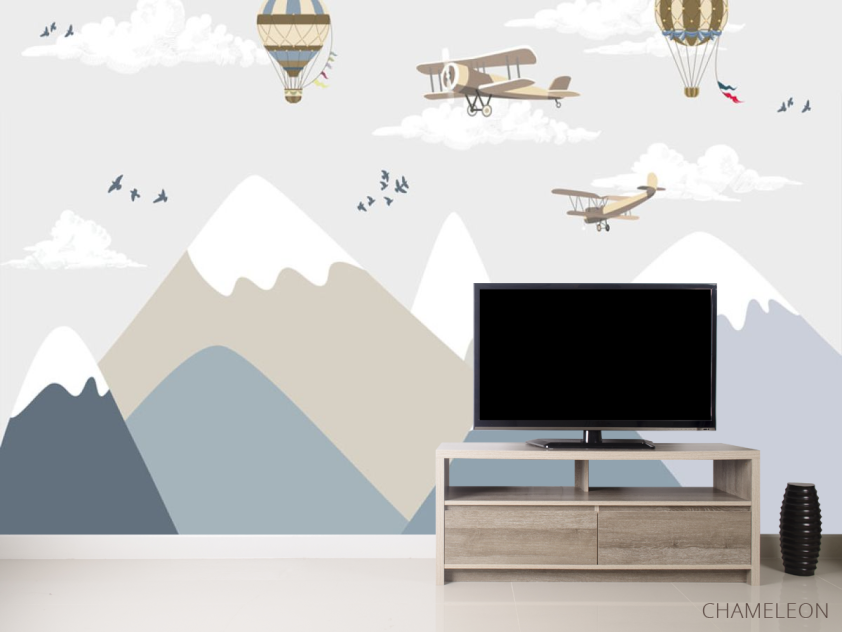 Фотообои Горы и самолетики - 2