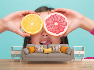 Фотообои девушка и цитрус - 1