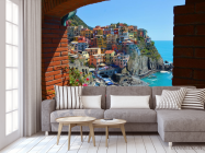 Фотообои разноцветные домики над морем - 3