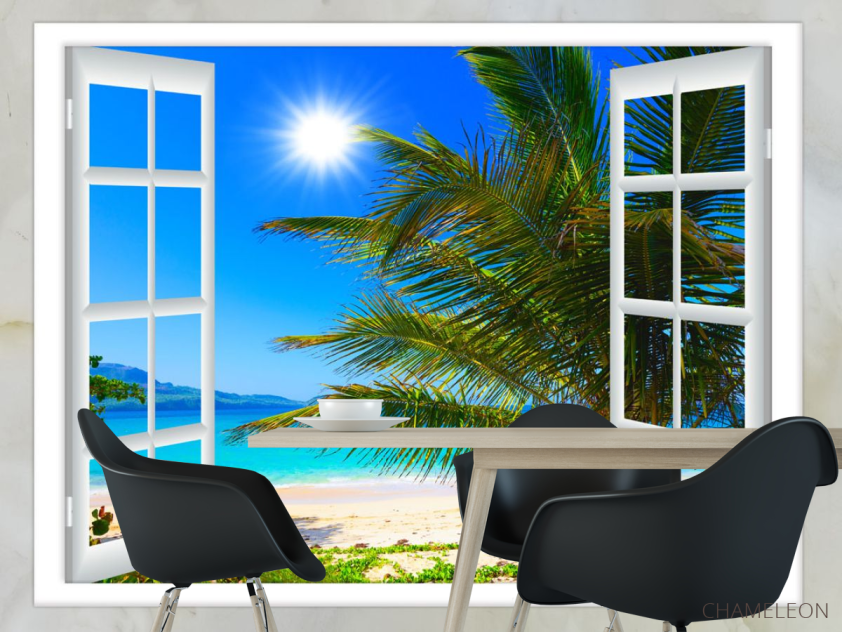 Фотошпалери Вид з вікна на море - 1