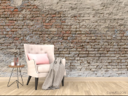 Фотообои Светло-рыжий кирпич - 4