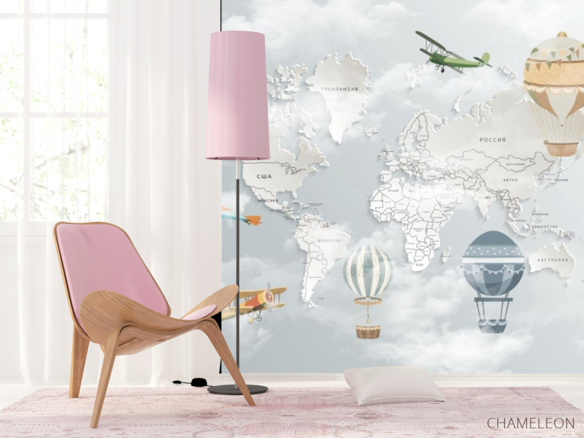 Фотошпалери Дитяча карта - 4