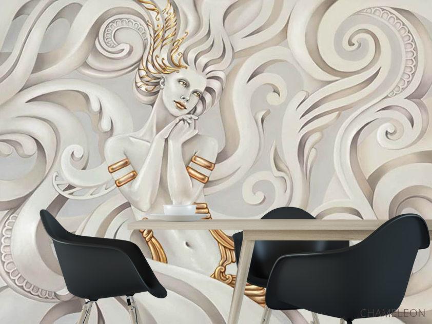 Фотошпалери дівчина 3д - 1