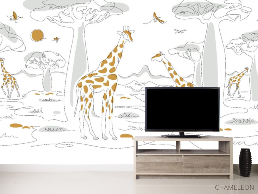 Фотообои Минималистичные жирафы - 2