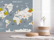 Сіра карта зі звірами англійською - 2