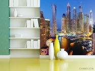 Фотошпалери незвичайні будівлі вечірнє місто - 3