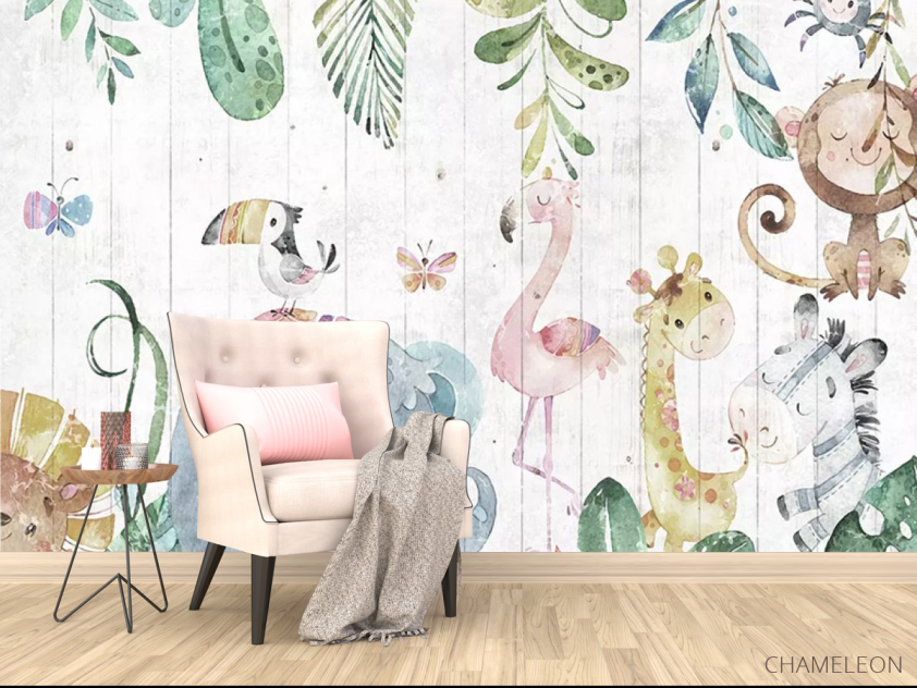 Фотообои Акварельные животные - 4