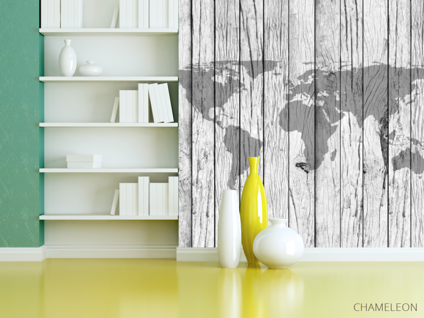 Фотошпалери Карта на тлі дерева - 3