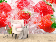 Фотообои Клубника во льду - 4