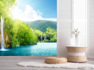 Фотошпалери водоспад у горах - 2