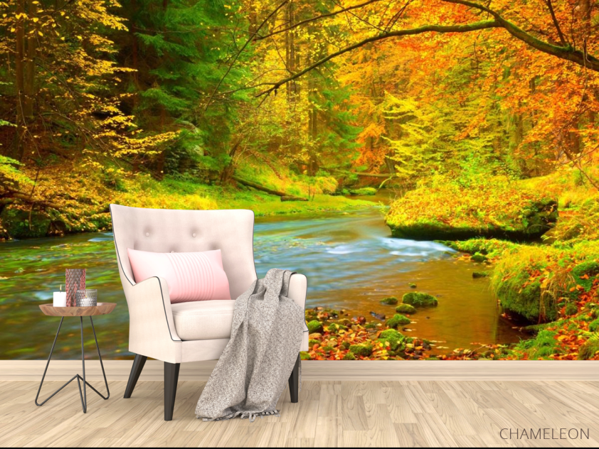 Фотообои яркий осенний лес - 4