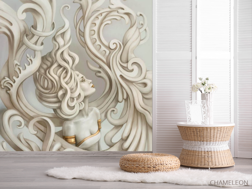 Фотошпалери Дівчина барельєф - 2