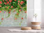 Фотошпалери Троянди на цегляній стіні - 2